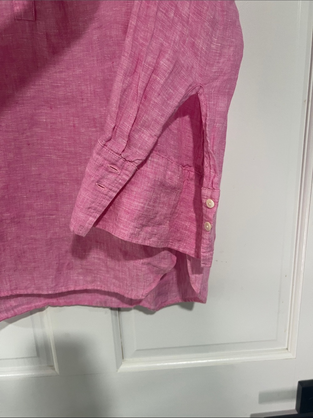 Lilly Pulitzer Rose-Pink Linen Button Down - Picture 4 of 5